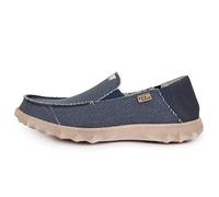 Kickback Couch Classic Mocassini Slip-On da Uomo in Tela - Scarpe Estive Casual per Viaggio e Spiaggia con Suola Antiscivolo - Calzata Confortevole per Comfort Tutto Il Giorno - Navy, EU 45