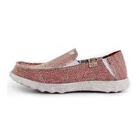 Kickback Couch Classic Mocassini Slip-On da Uomo in Tela - Scarpe Estive Casual per Viaggio e Spiaggia con Suola Antiscivolo - Calzata Confortevole per Comfort Tutto Il Giorno - Oat Red, EU 41