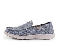 Kickback Couch Classic Mocassini Slip-On da Uomo in Tela - Scarpe Estive Casual per Viaggio e Spiaggia con Suola Antiscivolo - Calzata Confortevole per Comfort Tutto Il Giorno - Blue Grey, EU 42