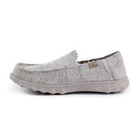 Kickback Couch Classic Mocassini Slip-On da Uomo in Tela - Scarpe Estive Casual per Viaggio e Spiaggia con Suola Antiscivolo - Calzata Confortevole per Comfort Tutto Il Giorno - Oat Grey, EU 44