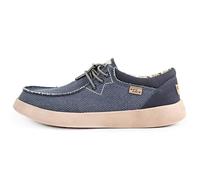 Kickback Haven Mocassini Slip-On Uomo Stile Sneaker - Scarpe Casual in Canvas con Lacci Elastici Regolabili, Comode ed Eleganti per l’Uso Quotidiano Estivo - Deep Navy, EU 43