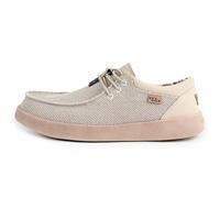 Kickback Haven Mocassini Slip-On Uomo Stile Sneaker - Scarpe Casual in Canvas con Lacci Elastici Regolabili, Comode ed Eleganti per l’Uso Quotidiano Estivo - off White, EU 42