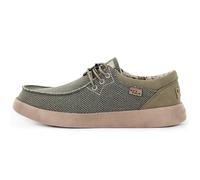 Kickback Haven Mocassini Slip-On Uomo Stile Sneaker - Scarpe Casual in Canvas con Lacci Elastici Regolabili, Comode ed Eleganti per l’Uso Quotidiano Estivo - Khaki, EU 44