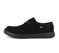 Kickback Haven Mocassini Slip-On Uomo Stile Sneaker - Scarpe Casual in Mesh Elasticizzato con Lacci Elastici Regolabili, Leggere e Comode per l’Uso Estivo - Nero, EU 43