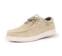 Kickback Haven - Mocassini Uomo - Colore Beige - Scarpe Casual Stile Moc - Tomaia in Pelle Morbida e camoscio - Suola Ammortizzata - Solette in Schiuma Foderate in Pelle - Taglia EU 40
