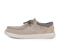 Kickback Haven - Mocassini Uomo - Colore Taupe Suede - Scarpe Casual Stile Moc - Tomaia in Pelle Morbida e camoscio - Suola Ammortizzata - Solette in Schiuma Foderate in Pelle - Taglia EU 44