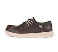 Kickback Haven - Mocassini Uomo - Java Full Grain Leather - Scarpe Casual Stile Moc - Tomaia in Pelle Morbida e camoscio - Suola Ammortizzata - Solette in Schiuma Foderate in Pelle - Taglia EU 45