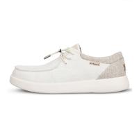Kickback Haven Shoes - Mocassini Leggeri da Uomo Eleganti e Casual, in Tela, Slip-on per Uso Quotidiano - Colore White - Taglia EU44