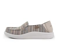 Kickback Mocassino Rizzo da Donna Scarpa Slip on Moc Toe Leggera - Look Rilassato per Tutto Il Giorno - Ortopedia in Schiuma Foderata in Pelle - Estate Casual - Colore Strisce Chiare - EU37