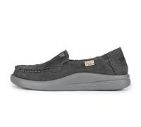 Kickback Mocassino Rizzo - Mocassino Slip-on da Donna con Punta Mocassino - Scarpe Slip-on in Pelle Scamosciata Leggera - Comodo Tutto Il Giorno - Plantare Foderato in Pelle - Charcoal Suede - EU36