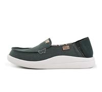 Kickback Rizzo Mocassini Slip-On da Donna in Lino - Scarpe Casual Leggere con Design Convertibile a Tallone Ribaltabile per Il Comfort Quotidiano Estivo - Verde Scuro, EU 38