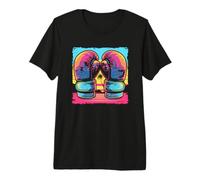 Kickboxing Cartoon Look Kickboxer Maglietta Premium