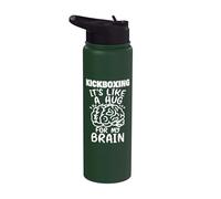 Kickboxing come un abbraccio per il mio cervello divertente Kickboxer Stainless Steel Insulated Water Bottle