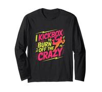 Kickboxing Dicendo I Kickbox per Bruciare I Pazzi Kickboxers Maglia a Manica