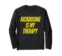 Kickboxing è la mia Terapia Divertente Kickboxer Karate Boxing Love Maglia a Manica