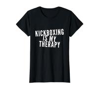 Kickboxing è la mia Terapia Divertente Kickboxer Karate Boxing Love Maglietta con Stampa Grafica Economica