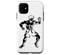 Kickboxing Guy Pixel Art Kickboxer Savate Custodia per iPhone 11