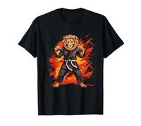Kickboxing Leone Opera d'arte Taekwondo MMA Judo Arti Marziali Maglietta