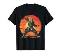 Kickboxing Tiger Tramonto Opera d'arte Arti Marziali Tiger Lover Maglietta