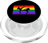 Kickboxing Training Gay Pride Bandiera Arcobaleno LGBTQ Queer PopSockets PopGrip per MagSafe