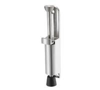Kickdown Door Stopper Spring Loaded Foot Pedal Door Stop Holder Silver Tone