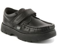 KICKERS Bambini Carter Regolabile Gancio E Anello Cinturino IN Nero Taglia UK 8