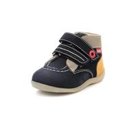 Kickers BONKRO-2, Scarpe con Lacci Unisex-Bambini, Bu (Marine Kaki Jaune), 18 EU