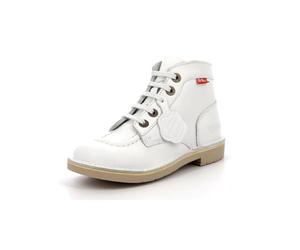 Kickers Col, scarponcini unisex per bambino, Bianco 3, 25 EU