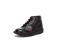Kickers Junior Unisex Kick Hi Classic Stivaletti con cerniera | Extra comodi | Maggiore durata | Qualità premium, Nero, 24 EU