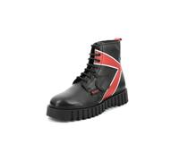 Kickers Kick Fabulous, Anfibi Donna, Nero Rosso, 38 EU