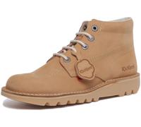 Kickers Kick Hi Core Uomo Pizzo Pelle Stivali Caviglia IN Marrone Misura UK 6 -