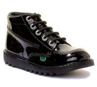 Kickers Kick Hi Largity Junior Pizzo Pelle Stivali Caviglia Misura UK 3 - 6