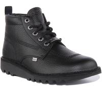 KICKERS Kick Hi Top Tumble Premium Leather Men Boots Neri Numero 6-12