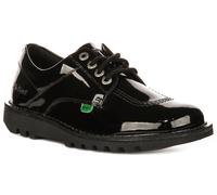 Kickers Kick Lo Core In Pelle Scarpe Da Donna In Pelle Nera UK 3 - 6