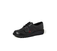 Kickers Kick Lo Uomo con Lacci pelle Scuola Scarpe IN Nero Taglia UK 6 - 12