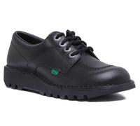 Kickers Kick Lo Basso Uomo con Lacci pelle Scuola Scarpe IN Nero fino a Eu 3 -