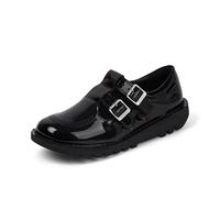Kickers Kick T Bar Double Leather, Scarpe Donna, Nero, 41 EU