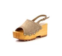 KICKERS Kick Wedge Wood, Sandali con Tacco Donna, Beige, 38 EU