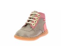Kickers Kickiconic, Stivaletto Unisex-Bambini, Beige Glitter Rosa, 24 EU