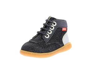 KICKERS KICKICONIC, Stivaletto Unisex-Bambini, Blu Navy/Argento, 19 EU