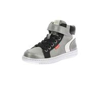 Kickers Lolastic, Scarpe da Ginnastica Unisex-Bambini, Argento Nero, 24 EU