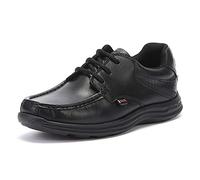 Kickers Reasan Lace Lthr YM - Scarpe Stringate Derby Bambino, Nero (Black), 38 EU