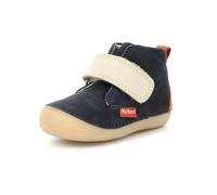 Kickers Sabio, Scarpe con Lacci Unisex-Bambini, Blu Marino Beige Arancione, 18 EU