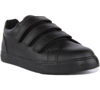 KICKERS Tovni Viaggi Junior 3 Cinghie Vegano Scuola Scarpe Nero Misura UK 3 - 6