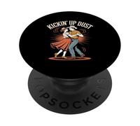 Kickin' Up Dust Line Ballando mosse vivaci PopSockets PopGrip Adesivo