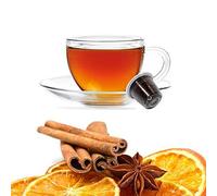 Kickkick Arancia e Cannella Capsule Compatibili Nespresso (10PZ) Made in Italy Tisana alla Cannella e Arancia Naturale Cialde Solubili per Macchina da Caffè Nespresso