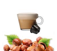 Kickkick Capsule Nocciolino Compatibili con Dolce Gusto (32PZ) Made in Italy, Cappuccino alla Nocciola Monodose per Macchina da Caffè