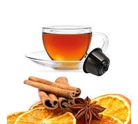 Kickkick Tisana Arancia e Cannella Compatibili Nescafe Dolce Gusto - Infuso in Cialde - 32 Capsule