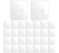 KICQOM Ganci autoadesivi, confezione da 30 ganci adesivi extra forti da appendere, ganci da parete per bagno, cucina, armadio, ufficio, appendiabiti, asciugamani, chiavi decorative