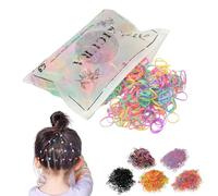 Kicura Mini elastici per capelli - 6 varianti, 1000 pezzi ciascuno - elastici per capelli in confezione sostenibile - perfetto per trecce, acconciature intrecciate e capelli dei bambini - Colore: tipo